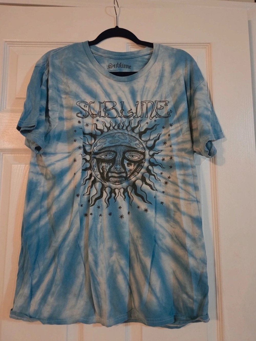Sublime Men's Blue Tie-Dye Short Sleeve Graphic Tee